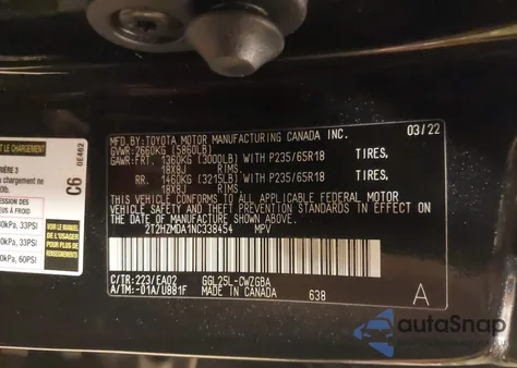 2022 Lexus Rx 350 from USA, damaged, VIN 2T2HZMDA1NC338454